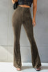 'Ruth' Ribbed High Waist Flare Pants - Celes Fashion